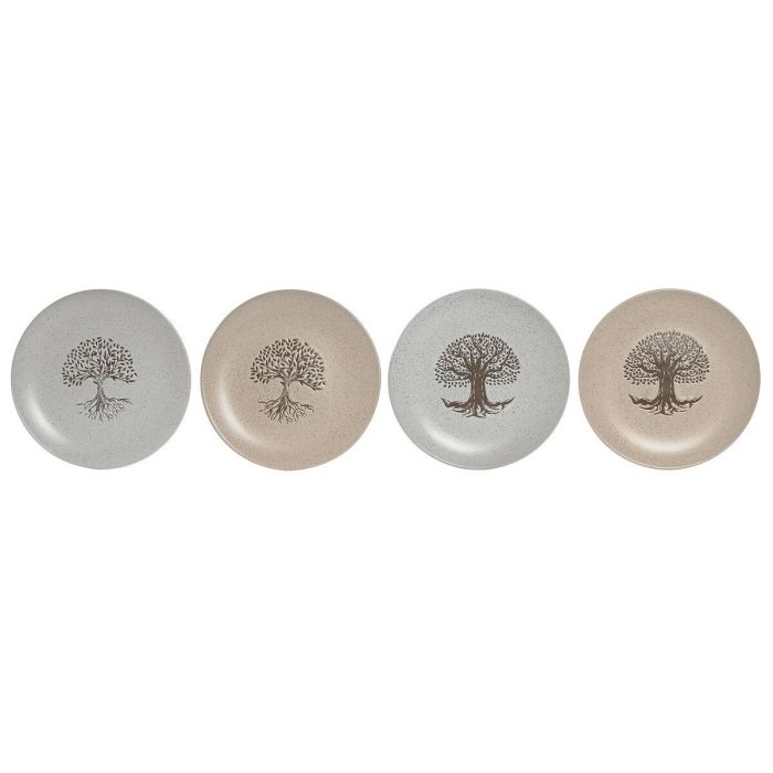 Plato Tradicional DKD Home Decor Beige Blanco Roto 20 x 2.5 x 20 cm (4 Unidades) Plato Tradicional DKD Home Decor Beige Blanco Roto 20 x 2.5 x 20 cm (4 Unidades)