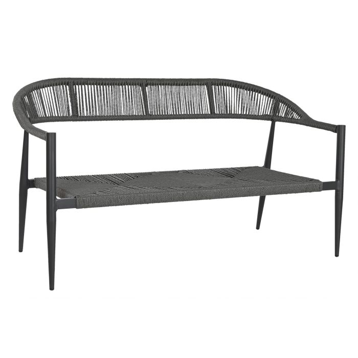 Sofa Terraza Y Jardin DKD Home Decor Negro Gris Oscuro 55 x 76 x 131 cm 4 Sofa Terraza Y Jardin DKD Home Decor Negro Gris Oscuro 55 x 76 x 131 cm 4