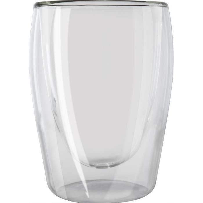 MELITTA Set de 2 vasos de borosilicato para café largo 200 ml transparente 2