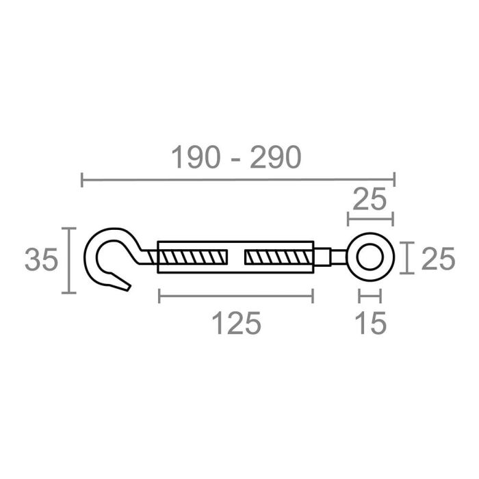 Edm Tensor Gancho-Anilla DIN-1480 TNS01 Acero Galvanizado M10 4