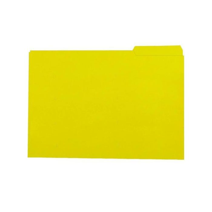 Gio Subcarpeta Con Pestaña Lateral Derecha Folio Cartulina 250 gr Amarillo Intenso -50U- Gio Subcarpeta Con Pestaña Lateral Derecha Folio Cartulina 250 gr Amarillo Intenso -50U-
