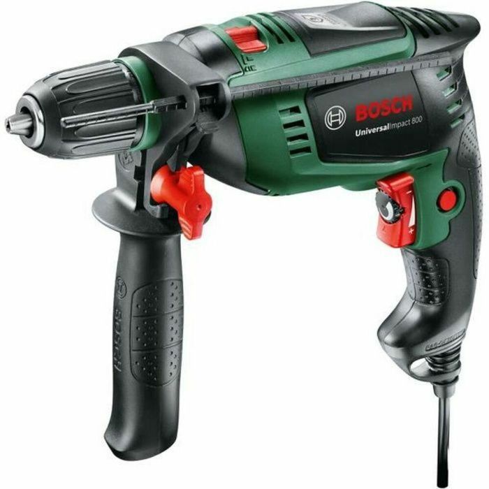 Bosch UniversalImpact 800 Taladro de Percusión 800W con Kickback Control y Sensor Integrado para Protección y Perforación Versátil