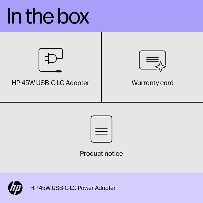 HP LC 45W USB-C Adaptador de Corriente para Chromebooks HP - Cargador para Cargar y Alimentar desde Puerto USB-C 1 HP LC 45W USB-C Adaptador de Corriente para Chromebooks HP - Cargador para Cargar y Alimentar desde Puerto USB-C 1