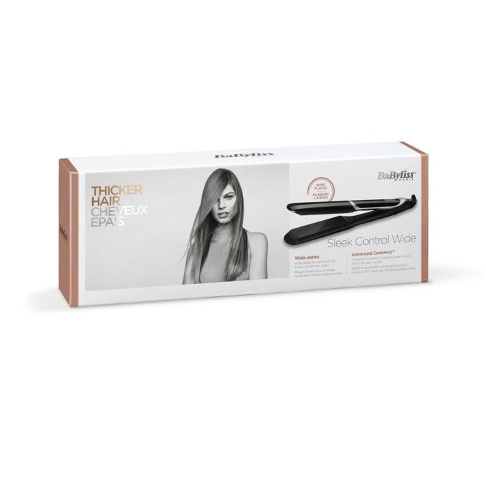 BaByliss ST397E Plancha de Pelo Ancha Sleek Control con Tecnología Iónica para un Alisado Eficiente y Sin Frizz 1 BaByliss ST397E Plancha de Pelo Ancha Sleek Control con Tecnología Iónica para un Alisado Eficiente y Sin Frizz 1