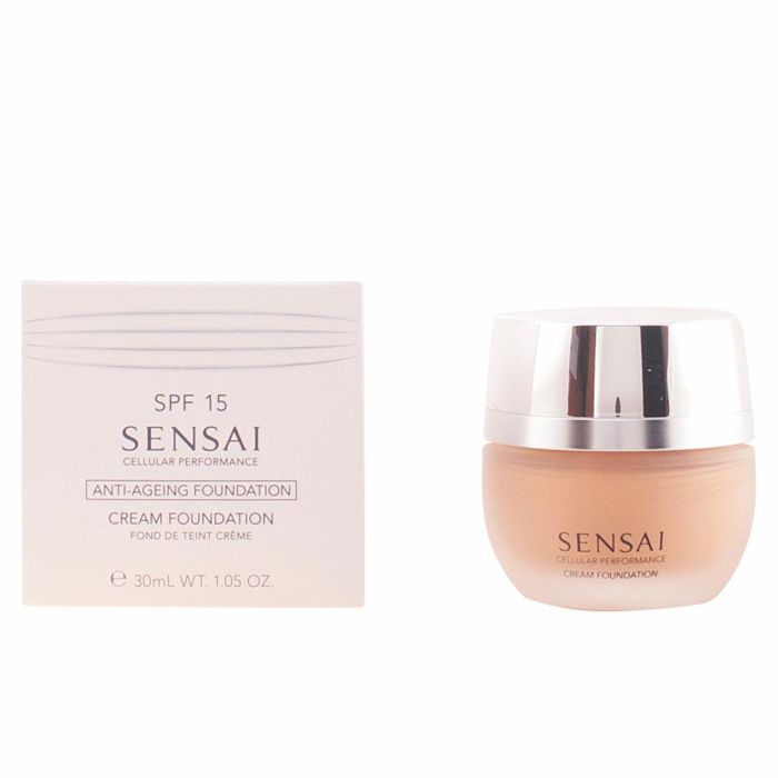 Sensai Base de Maquillaje en Crema #CF22 Beige Natural 30 ml – Antiedad, SPF 15, Unifica el Tono, Disimula Manchas 1