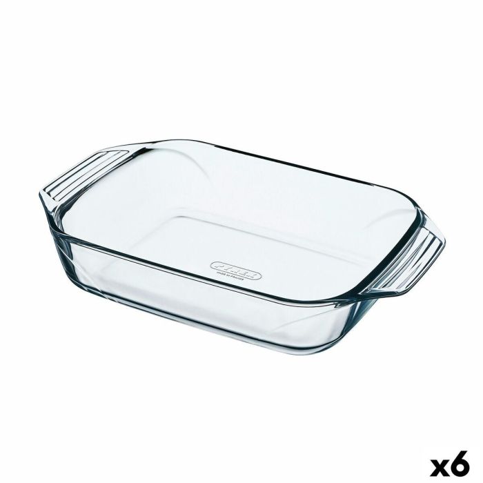 Fuente para Horno Pyrex Irresistible Transparente Vidrio Rectangular 31,5 x 19,7 x 6,4 cm (6 Unidades)