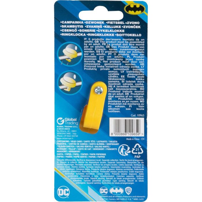 Timbre Infantil para Bicicleta Batman CZ10965 Amarillo 1