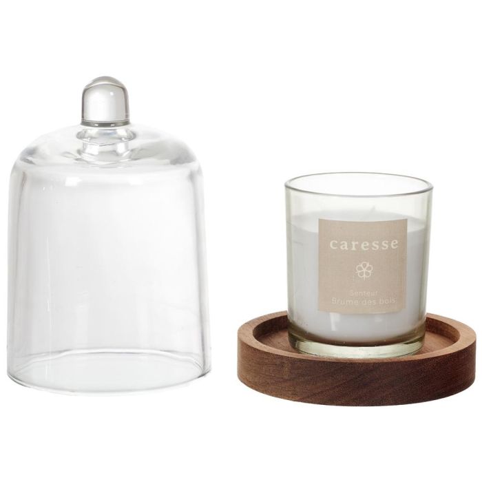 Home Deco Factory Vela Perfumada Con Campana - Bruma del Bosque, Vidrio y Madera de Acacia, 11x15 cm 2 Home Deco Factory Vela Perfumada Con Campana - Bruma del Bosque, Vidrio y Madera de Acacia, 11x15 cm 2