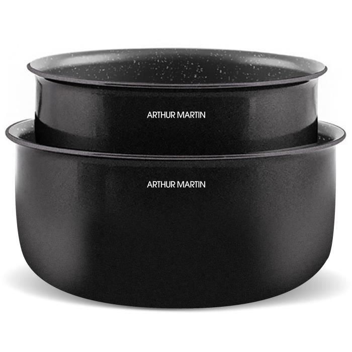 Arthur Martin AM558 Batería de Cocina Inducción Aluminio 20 Piezas con Mango Extraíble para Todo Tipo de Fuegos 1 Arthur Martin AM558 Batería de Cocina Inducción Aluminio 20 Piezas con Mango Extraíble para Todo Tipo de Fuegos 1