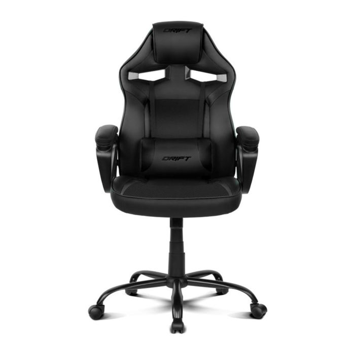 Drift DR50 Silla Gaming PC Acolchada con Reposabrazos, Pistón Clase 4, Ergonómica, Cojines Lumbar y Cervical, Negra 1 Drift DR50 Silla Gaming PC Acolchada con Reposabrazos, Pistón Clase 4, Ergonómica, Cojines Lumbar y Cervical, Negra 1