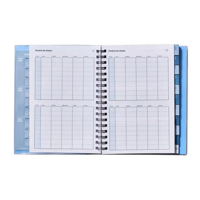Additio Cuaderno Del Profesorado D-P Espiral Doble 256 Páginas PVC Cubiertas Surtidas 1