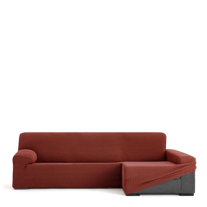 Funda para chaise longue de brazo largo derecho Eysa JAZ Rojo Oscuro 180 x 120 x 360 cm 1