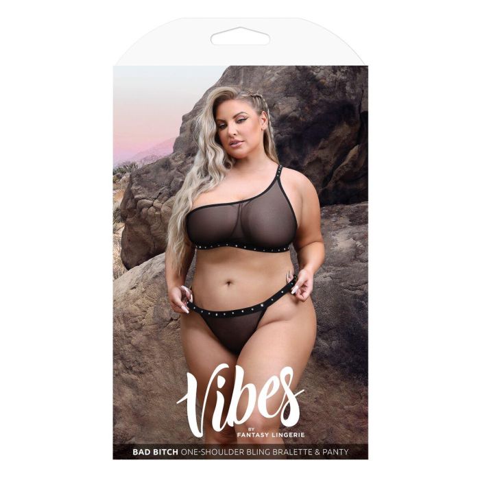 Conjunto de Lencería Fantasy Lingerie Negro (Queen size) 1 Conjunto de Lencería Fantasy Lingerie Negro (Queen size) 1