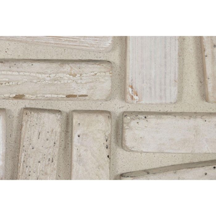DKD Home Decor Cuadro Moderno Abstracto de Madera Reciclada Pino Blanco Marrón 62x4x82 cm (2 Unidades) 2