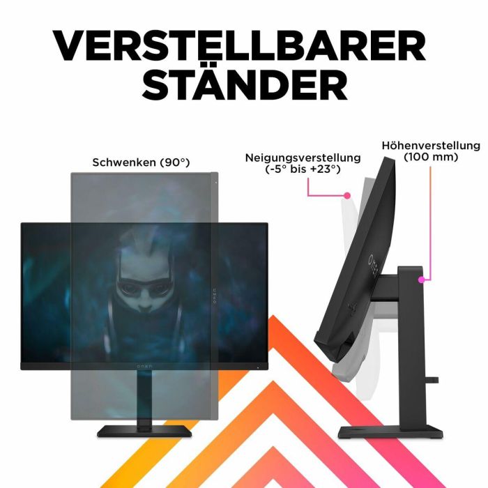 HP OMEN 24 Monitor Gaming 23.8 pulgadas FHD 165Hz para Juegos de Alto Rendimiento, Colores Vibrantes y Diseño Elegante 30