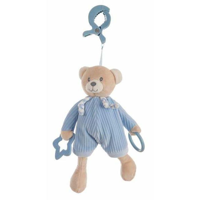 Pinza activity oso azul terciopelo 26 cm