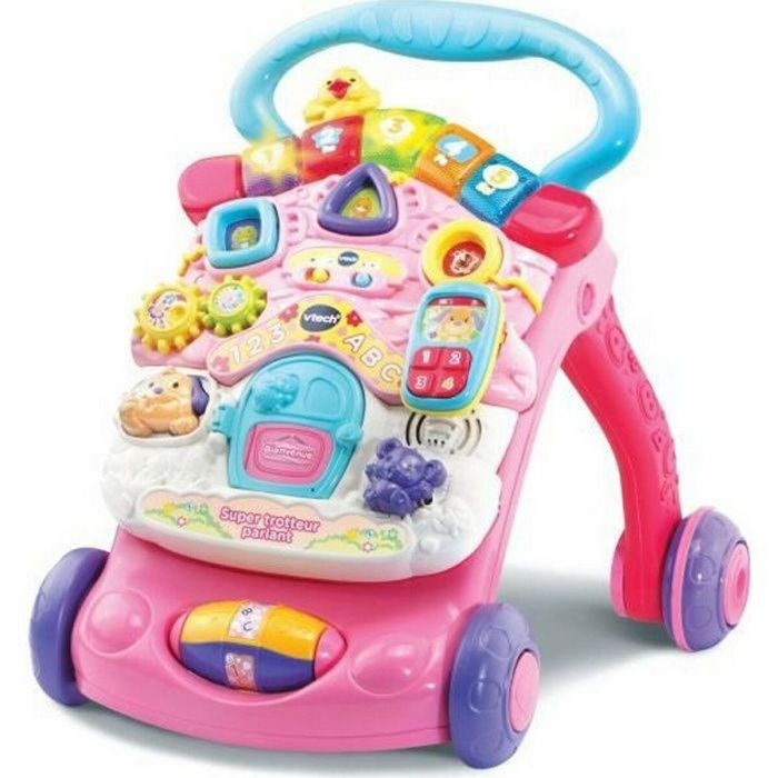 Correpasillos Vtech Super Trotteur Parlant 2 En 1 Rose Rosa Correpasillos Vtech Super Trotteur Parlant 2 En 1 Rose Rosa