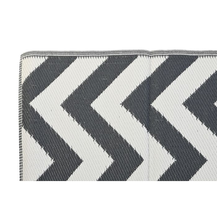 DKD Home Decor Alfombra PP para el Hogar de 180x120 cm en Tonos Gris Claro, Gris Oscuro y Blanco, Surtido (Pack de 4 Unidades) 1