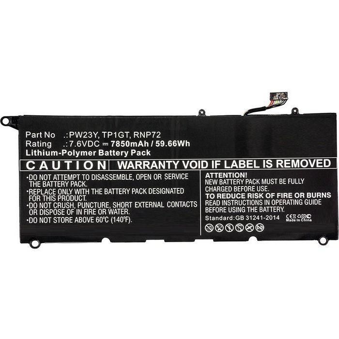 CoreParts Laptop Battery for Dell 46.36Wh Li-Pol 7.6V 6100mAh Black, XPS 13 9360, XPS 13 9360-D1605G CoreParts Laptop Battery for Dell 46.36Wh Li-Pol 7.6V 6100mAh Black, XPS 13 9360, XPS 13 9360-D1605G