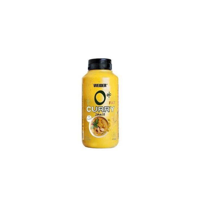 Weider Sauce Zero Salsa Curry 265 ml sin Azúcar ni Grasas - Ideal para Dietas Bajas en Calorías