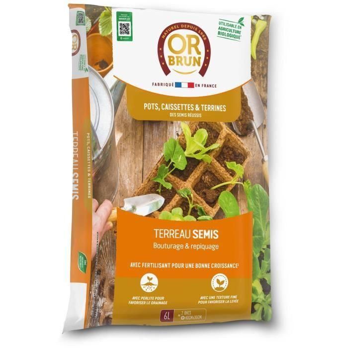 Tierra para Semillas - ORO MARRÓN - OBRTSEM6U - 6L - Mejora el Drenaje - Retención Óptima de Agua Tierra para Semillas - ORO MARRÓN - OBRTSEM6U - 6L - Mejora el Drenaje - Retención Óptima de Agua