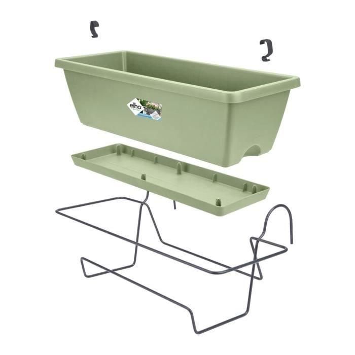 Elho Barcelona Balconier Allin1 50 - Verde - L 50 x B 28 x H 19 cm - Balcón exterior - 100% reciclado 1 Elho Barcelona Balconier Allin1 50 - Verde - L 50 x B 28 x H 19 cm - Balcón exterior - 100% reciclado 1