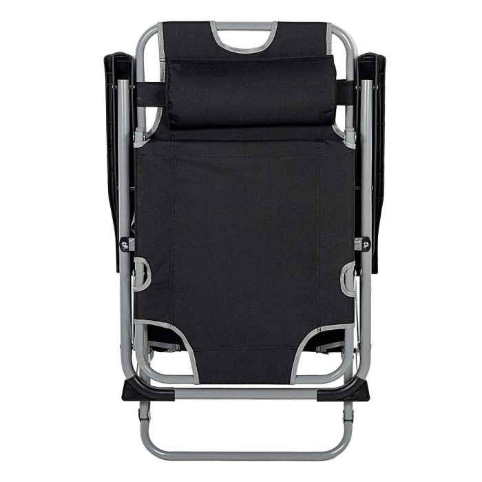 Tumbona reclinable Aktive Negro 177 x 34 x 47 cm 5