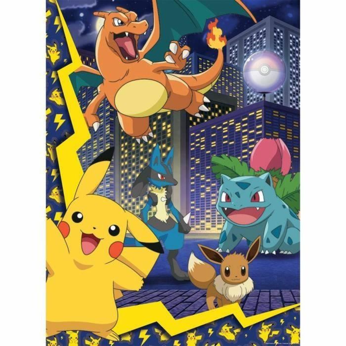 Nathan 4005556861897 Puzzle de 150 piezas Pokémon Town | Puzzle infantil temático Pokémon | Ideal para edades de 7 años en adelante 1