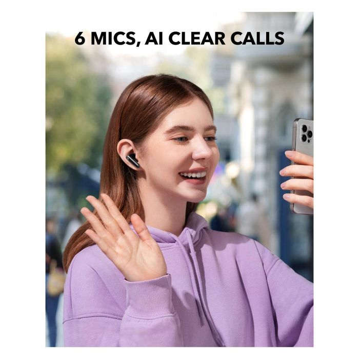 Anker Soundcore P40i Auriculares Inalámbricos Bluetooth 5.3 IPX5 Negro, 60h de Autonomía, Resistente al Sudor para Llamadas, Música, Deporte y Uso Diario