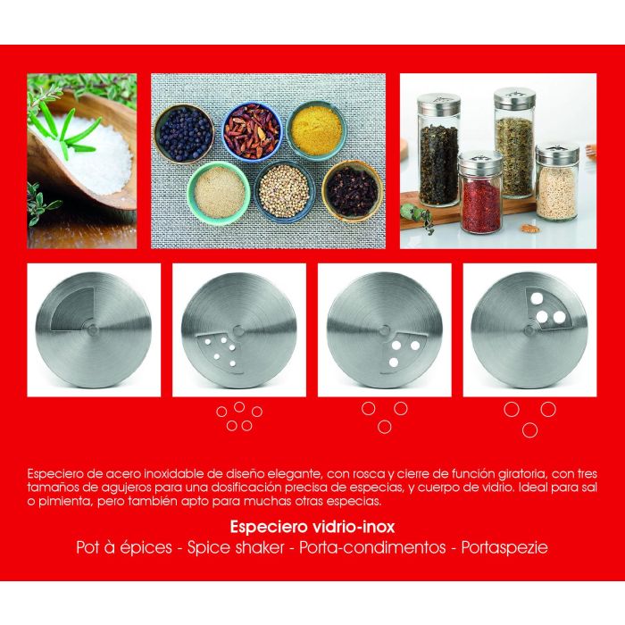 Especiero Vidrio-Inox 5X8Cm Privilege (24 Unidades) 15