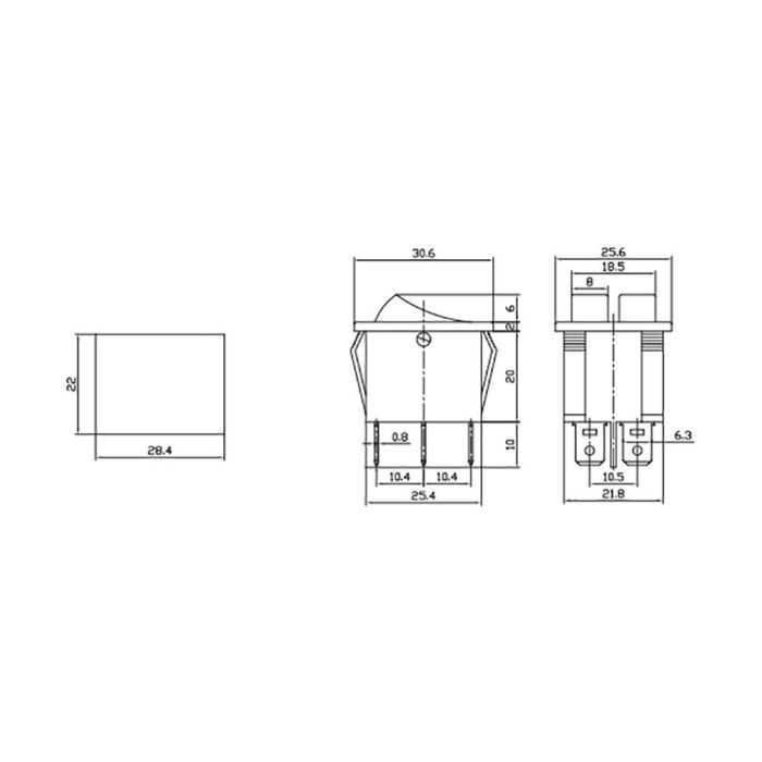 Recambio interruptor doble luminoso empotrado on/off 15a 1