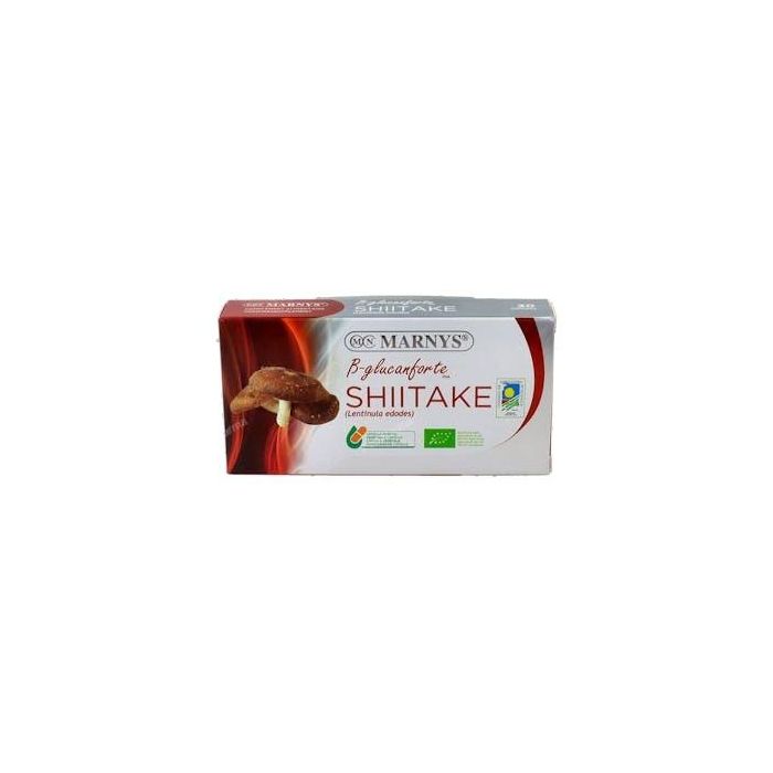 MARNYS Shiitake Bio, polisacárido Betaglucano como fibra soluble, 400 mg, 30 Cápsulas