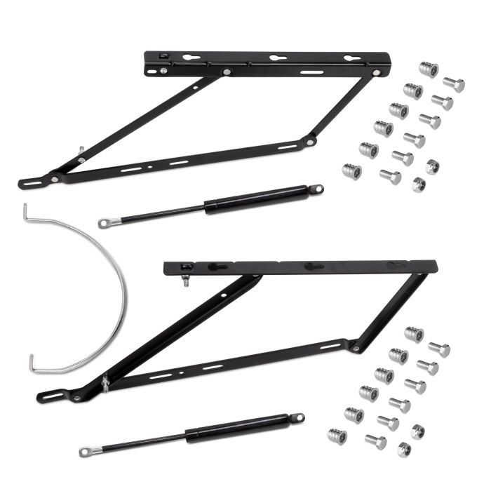 Emuca Juego de mecanismos elevables para cama canapé, apertura frontal, para camas de 135 cm, Acero, Pintado negro 0 Emuca Juego de mecanismos elevables para cama canapé, apertura frontal, para camas de 135 cm, Acero, Pintado negro 0