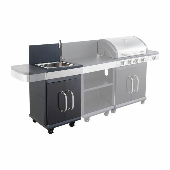 Cook'In Garden WT031T Módulo Fregadero Fidgi Integrable con Barbacoas Fidgi 3 y 4, Protector Salpicaduras, Acero Inoxidable 5