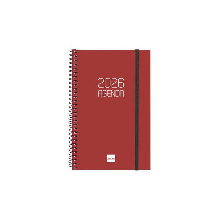 Agenda Anual (2026) Catalan Finocam Espiral Opaque Espiral Tapa Pp Con Goma E5 117X181 S/V Apais. Bordeus