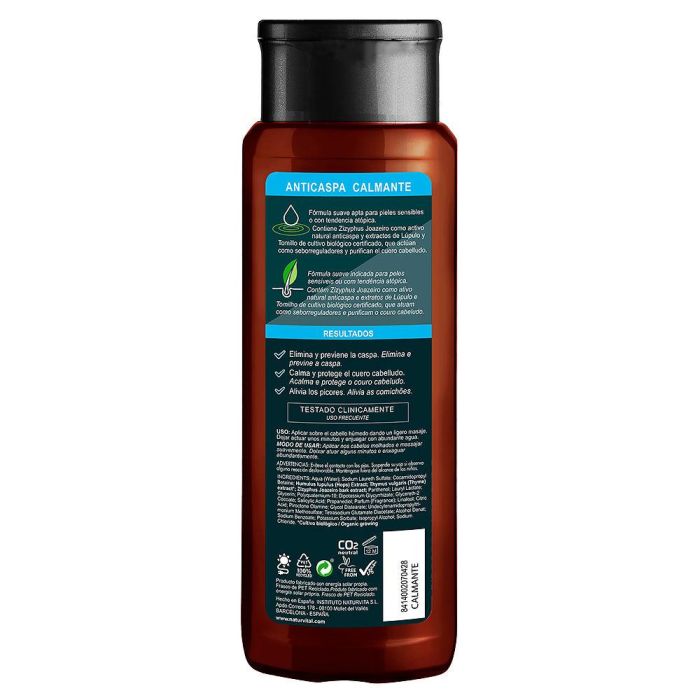 Natur Vital Champú Anticaspa Calmante Men para Cuero Cabelludo Sensible 300 ml