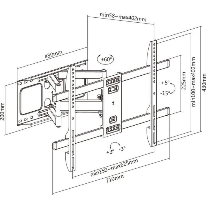 Stell Soporte para TV móvil 37 - 80 pulgadas SHO 5630 5