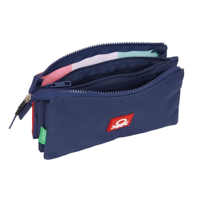 Portatodo Triple Benetton Flag Azul marino 22 x 12 x 3 cm 2