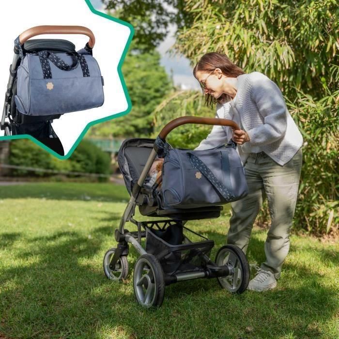 Badabulle BAD3661276189706 Bolso Cambiador Pocketstyle Azul - Incluye Cambiador, Funda Aislante y Accesorios Cochecito 5