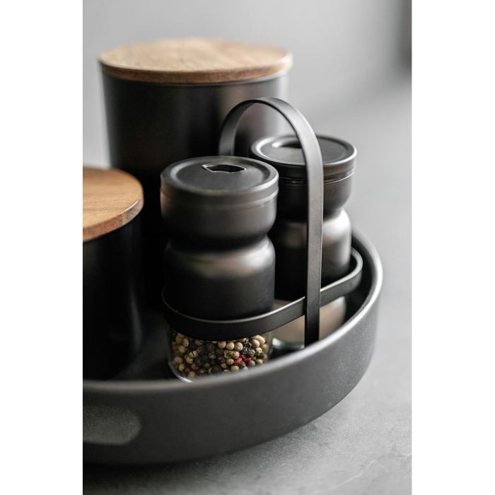 Wenko Bandeja Giratoria Susie con Asas 360º Negra Mate Redonda para Especias/Salsas o Armario 7 Wenko Bandeja Giratoria Susie con Asas 360º Negra Mate Redonda para Especias/Salsas o Armario 7