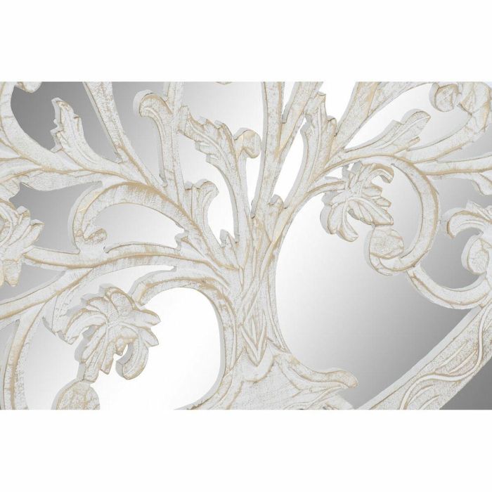 Decoracion Pared Indio DKD Home Decor Blanco Dorado 2 x 90 x 90 cm 1