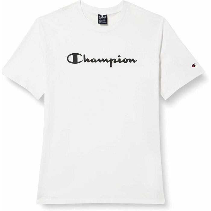 Camiseta de Manga Corta Hombre Champion Crewneck Blanco M 8