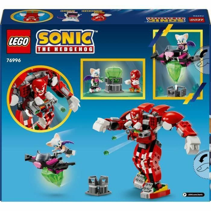 LEGO 76996 Sonic The Hedgehog: Robot Guardián de Knuckles, Minifiguras de Videojuego de Knuckles y Rojo con Master Emerald 1