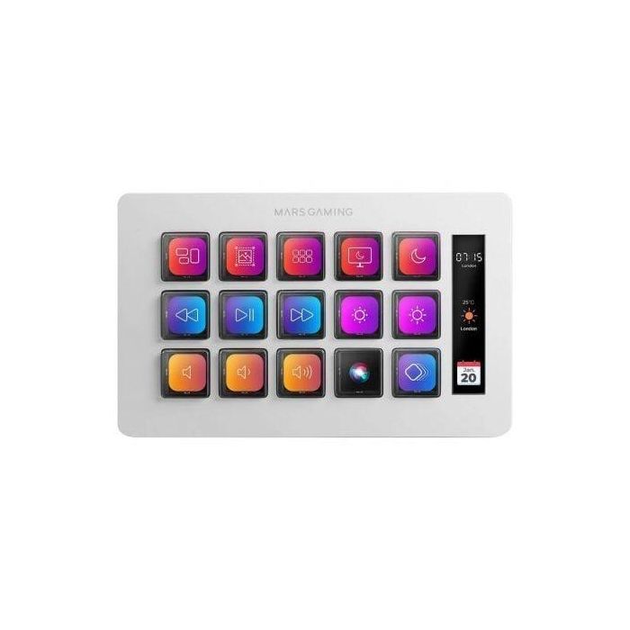 Stream Deck Slim Mars Gaming MSD-ONE/ 15 Teclas LCD/ Blanco 1 Stream Deck Slim Mars Gaming MSD-ONE/ 15 Teclas LCD/ Blanco 1
