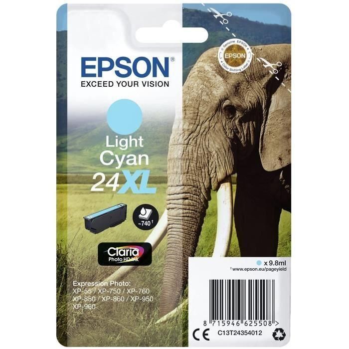 Ink-Jet Epson Claria Photo Hd Ink Cian Claro 24XL Expression Photo Xp-950 3 Ink-Jet Epson Claria Photo Hd Ink Cian Claro 24XL Expression Photo Xp-950 3