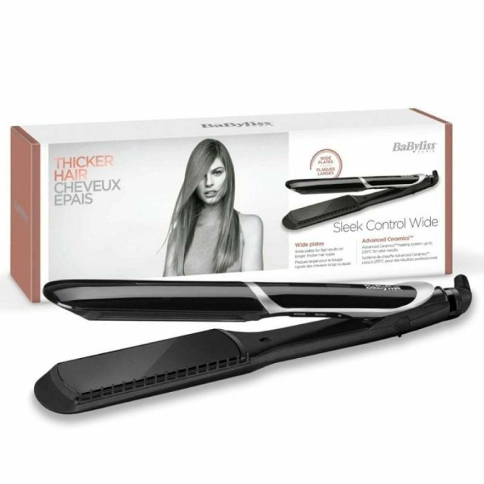 BaByliss ST397E Plancha de Pelo Ancha Sleek Control con Tecnología Iónica para un Alisado Eficiente y Sin Frizz 46 BaByliss ST397E Plancha de Pelo Ancha Sleek Control con Tecnología Iónica para un Alisado Eficiente y Sin Frizz 46
