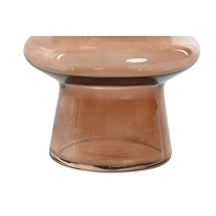 Jarrón Home ESPRIT Ambar Cristal Moderno 11,5 X 11,5 X 19,5 cm 1