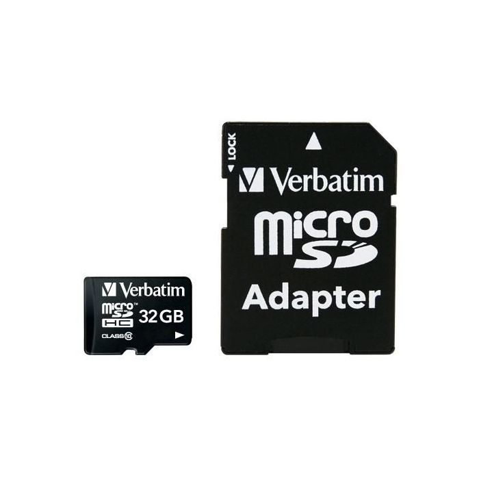Tarjeta de Memoria Micro SD con Adaptador Verbatim 44082 32 GB