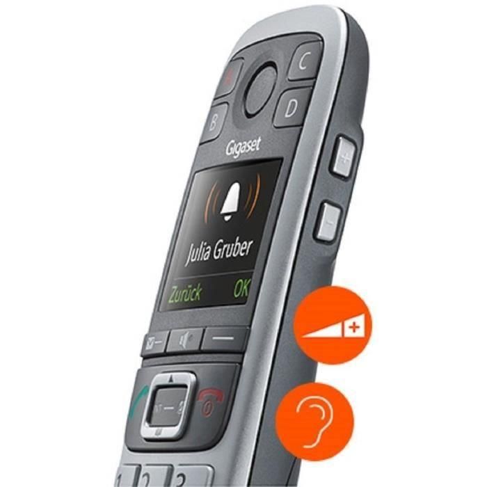 GIGASET Teléfono fijo E560A Plata 4 GIGASET Teléfono fijo E560A Plata 4