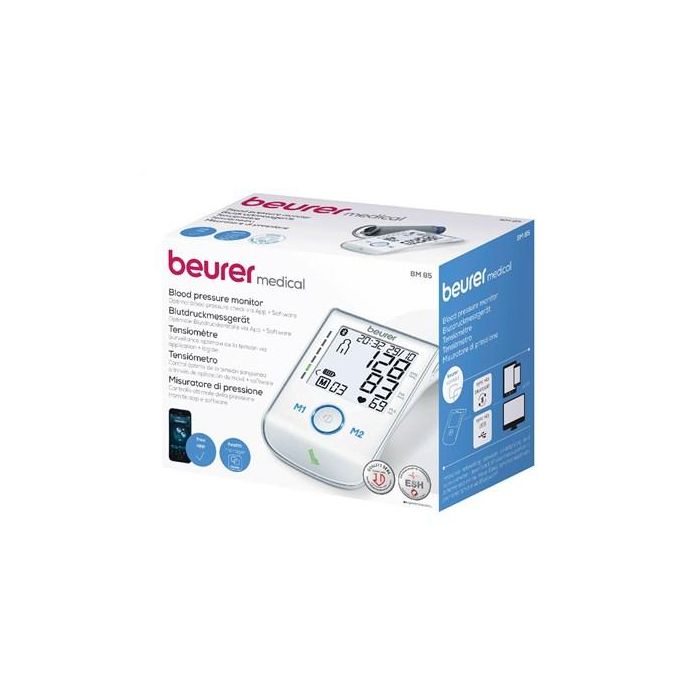 Beurer BM-85 Tensiómetro de Brazo con Bluetooth, Pantalla XL y Medición de Inflación, Clínicamente Probado 2 Beurer BM-85 Tensiómetro de Brazo con Bluetooth, Pantalla XL y Medición de Inflación, Clínicamente Probado 2